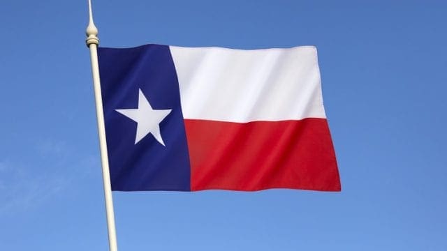 The flag of the state of Texas - United States of America. Also known as the Lone Star Flag.