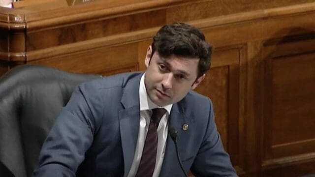 In the first three months of the year, Texas Democratic Senate candidate James Talarico’s campaign said he brought in $27 million, while vulnerable incumbent Sen. Jon Ossoff of Georgia (above) said he raised $14 million.
(Jon Ossoff website photo)