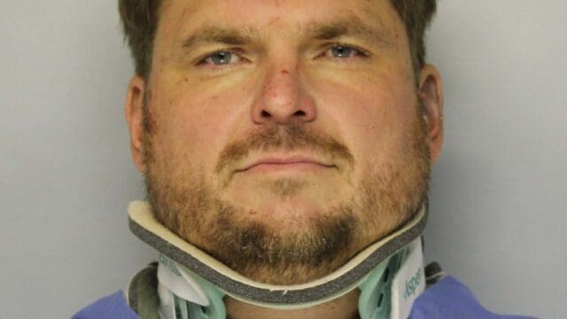 Thomson is wearing a neck brace because of an injury he suffered in the rollover crash, a sheriff's office spokeswoman said. (HCSO)