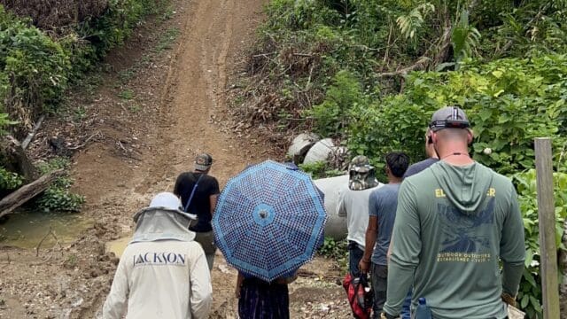 Sometimes getting to the job site could be a bit tricky. (JEMC photo)