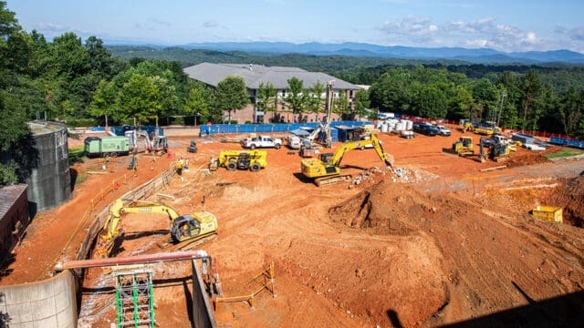 Work is well underway on the new facility (UNG photo)